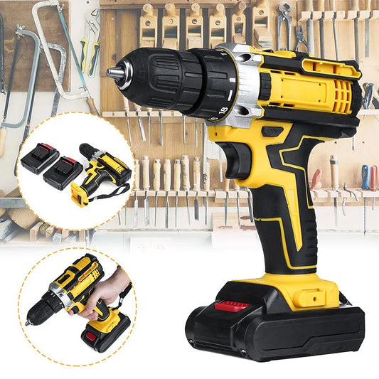 High Quality 48VF Adjustment Cordless Electric Drill Screw Unscrew Lithium Machine Electric Tools With 2 x Battery EU or US Plug